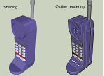 Enhanced outline rendering image